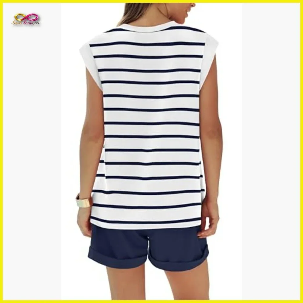 Lightweight Lounge Set Cap Sleeve Top Elastic Waist Shorts Matching Outfit